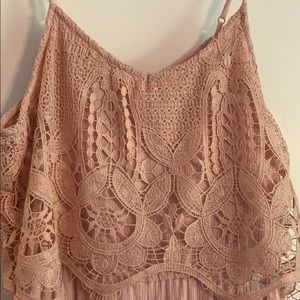 Lace Romper, adjustable spaghetti straps